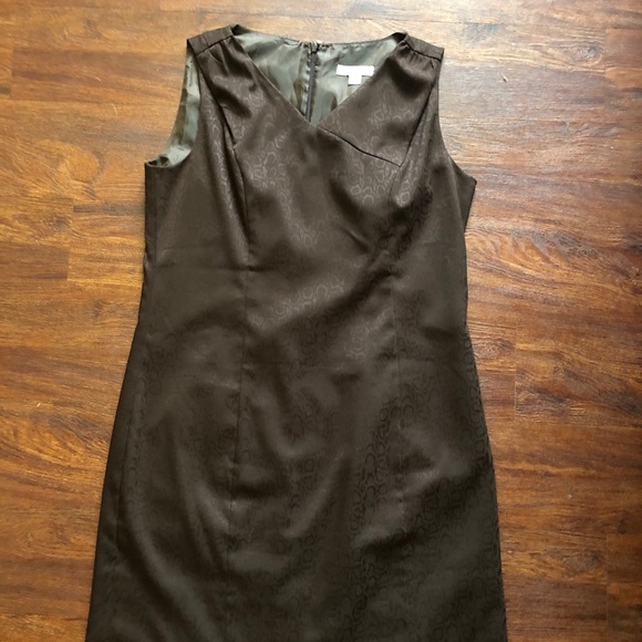 Coldwater creek dress 16 delicate leopard print brown. - Picture 2 of 5